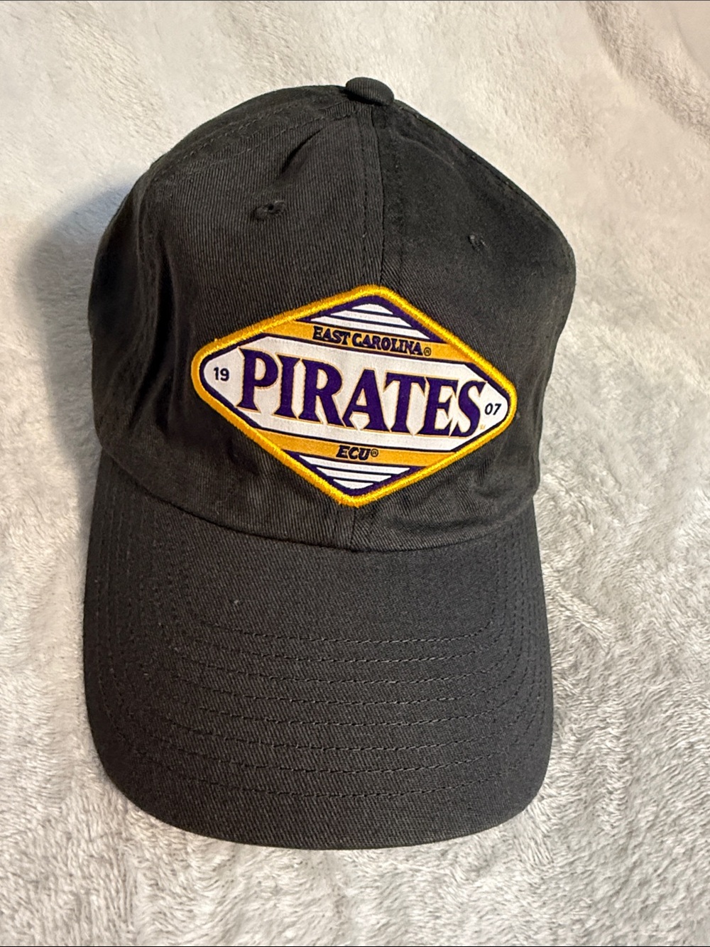 East Carolina Pirates Black Embroidered Baseball Hat